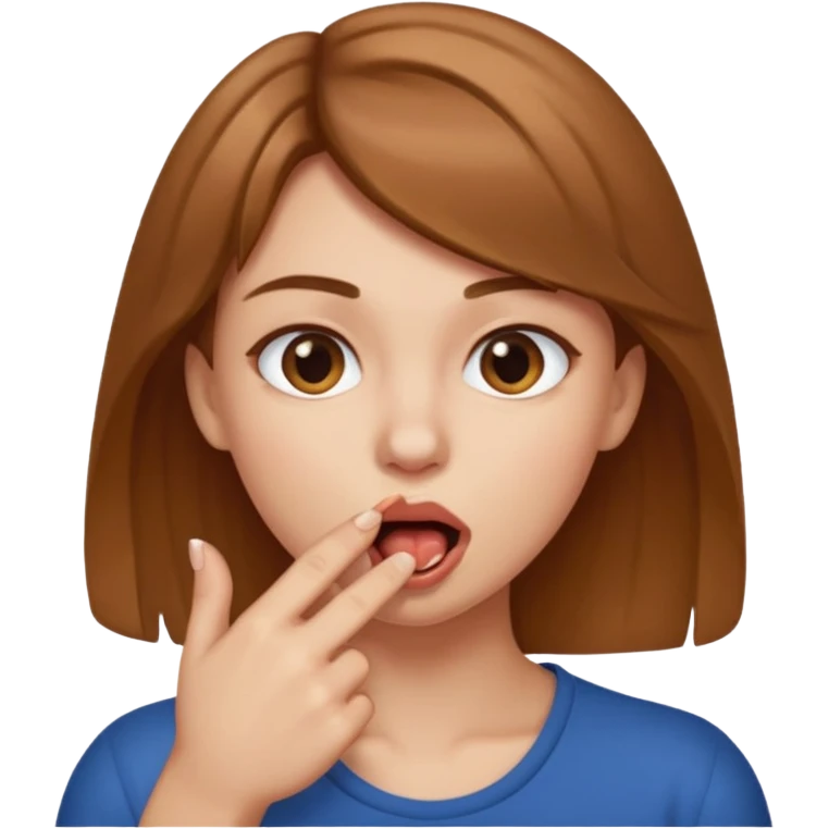 Biting finger seductively  emoji