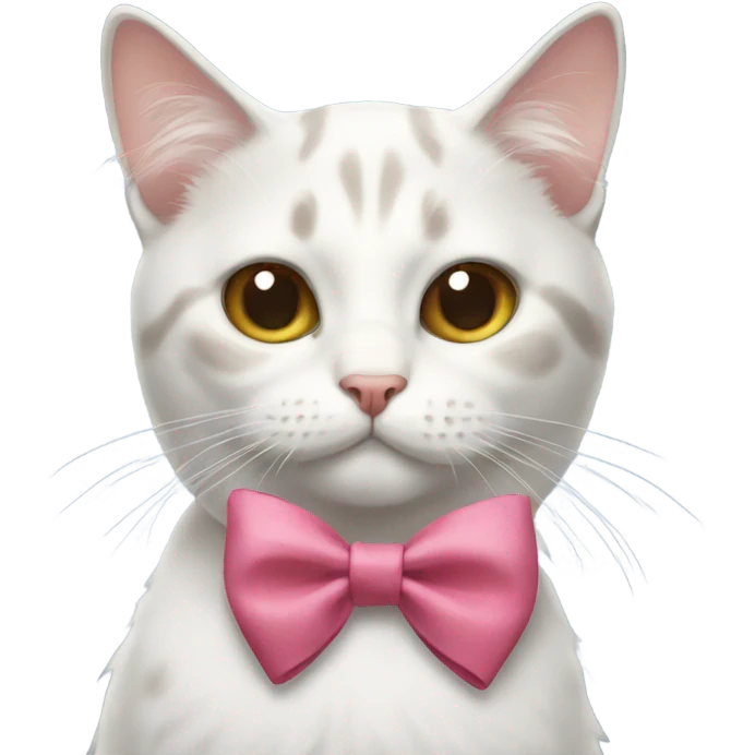 cat wearing a bow emoji