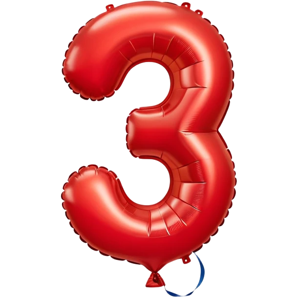 number 3 balloon emoji
