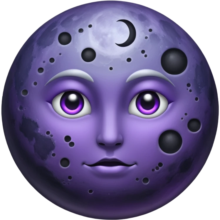 iOS emoji, dark moon, silver outline, mystical symbols, dark fantasy, smooth textureiOS emoji, dark moon, silver outline, mystical symbols, dark fantasy, smooth texture emoji