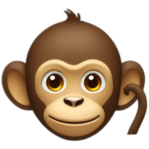 Letter M with monkey- -friendly emoji