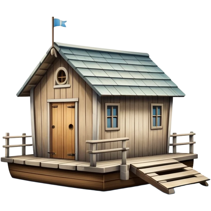 A boathouse emoji