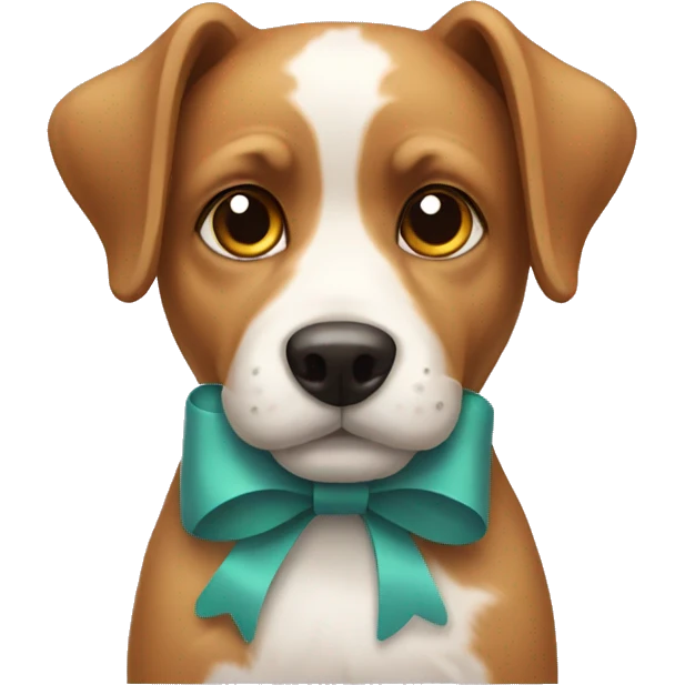 Dog with a bow  emoji