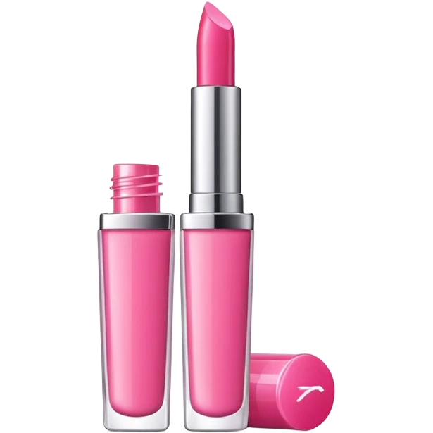 Pink lip gloss product container  emoji