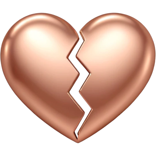 Rose gold double heart emoji