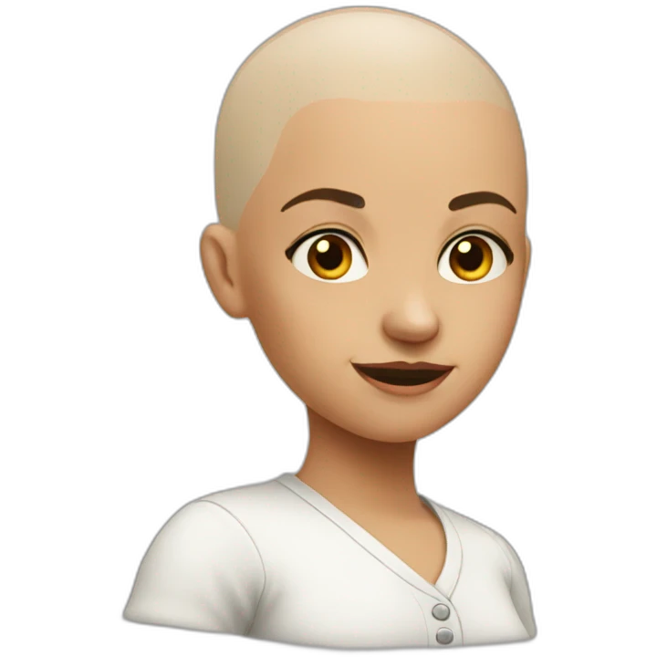 bald mad girl  emoji
