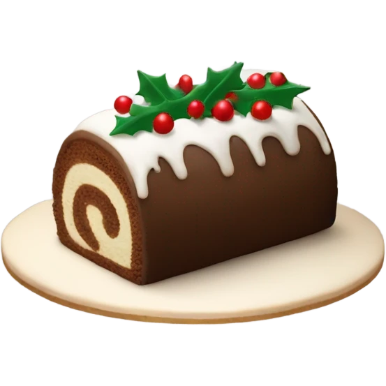 Buche de Noel cake emoji