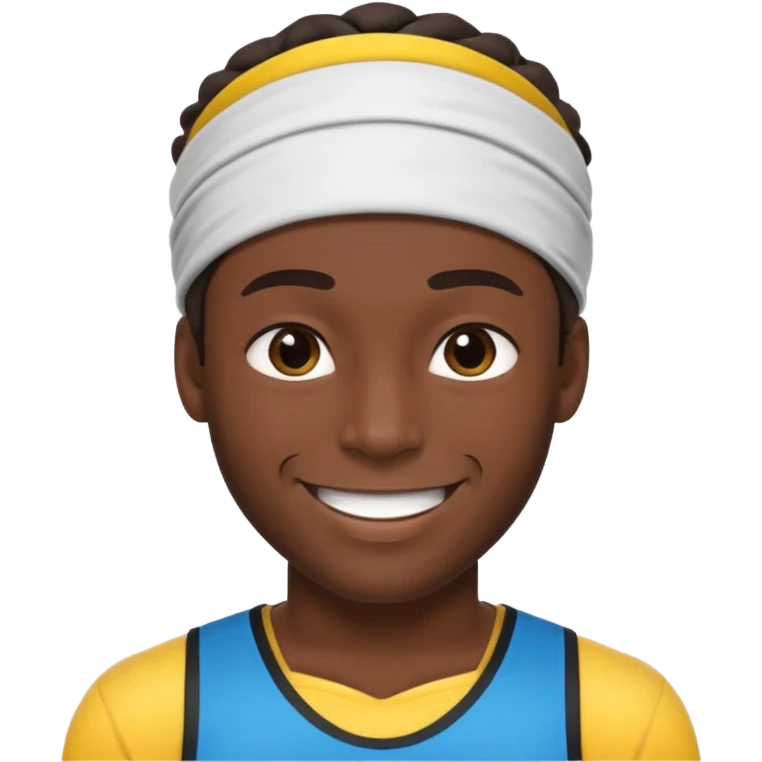 Male Athlete wear headband emoji