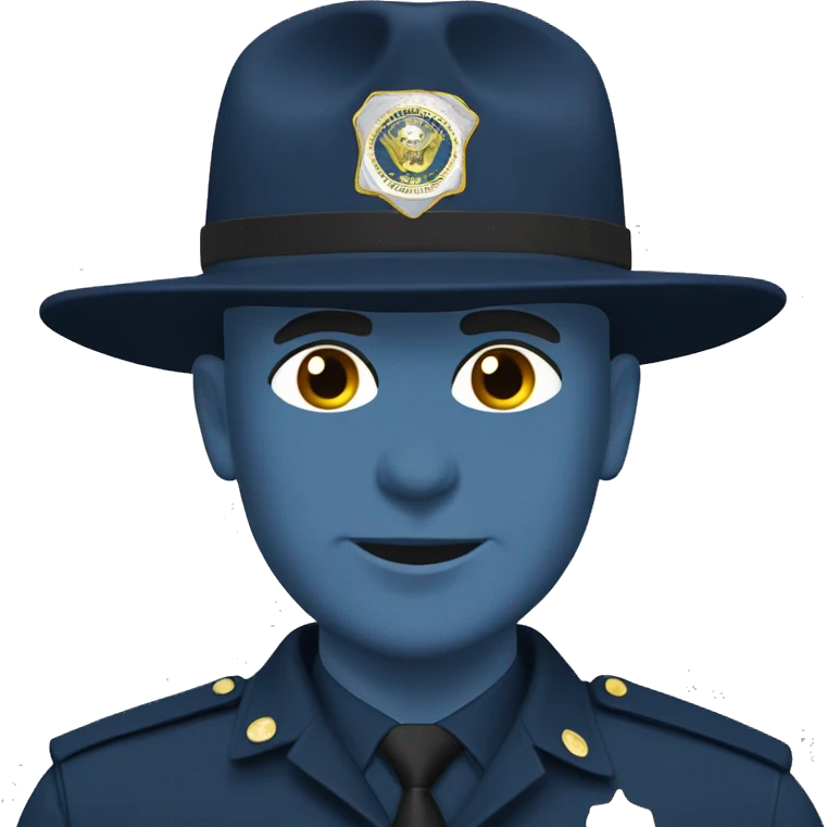 Washington state trooper blue bald emoji