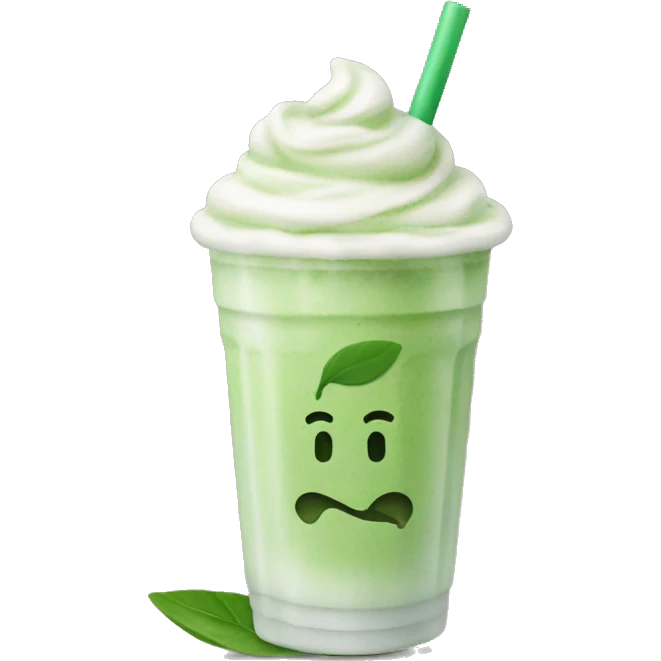 Iced matcha latte  emoji