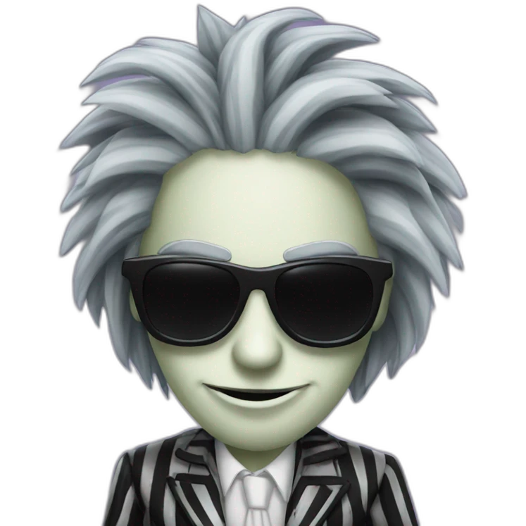 Beetlejuice wearing sunglasses  emoji