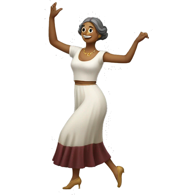 Italian woman dancing emoji