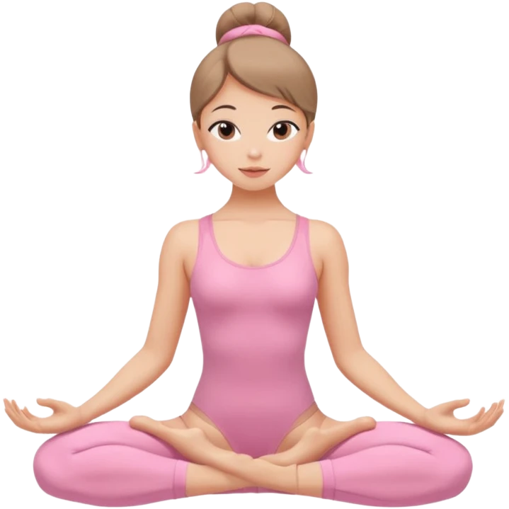 Chica asiendo yoga coquette emoji