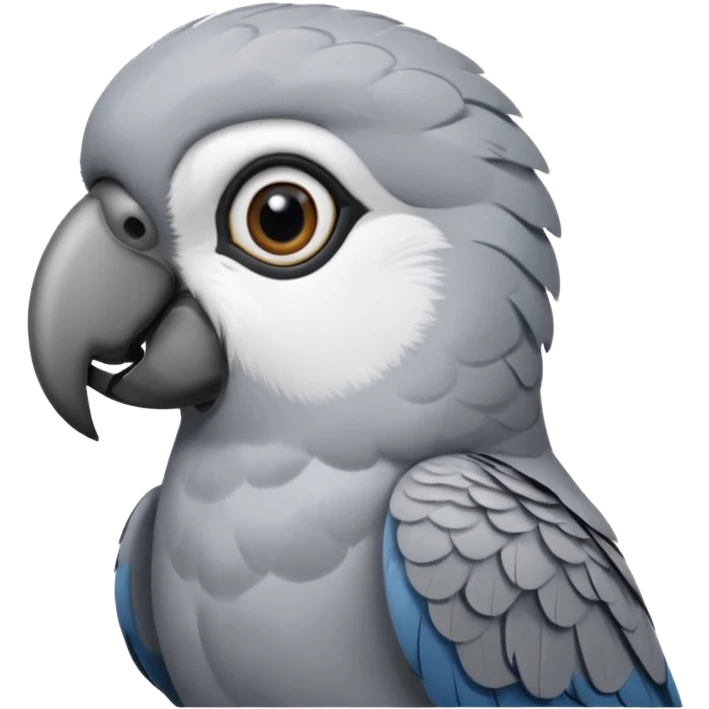 gray parrot  emoji