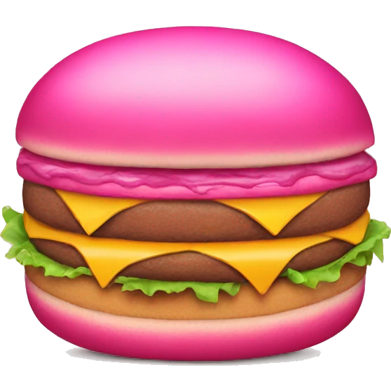 Pink burger emoji