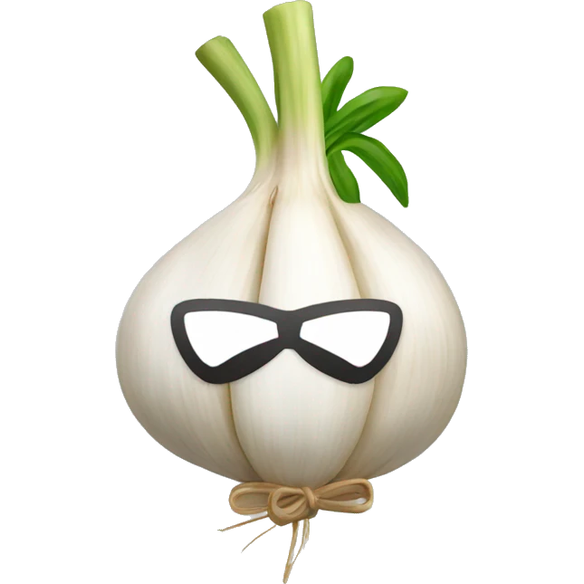 Garlic with bow emoji