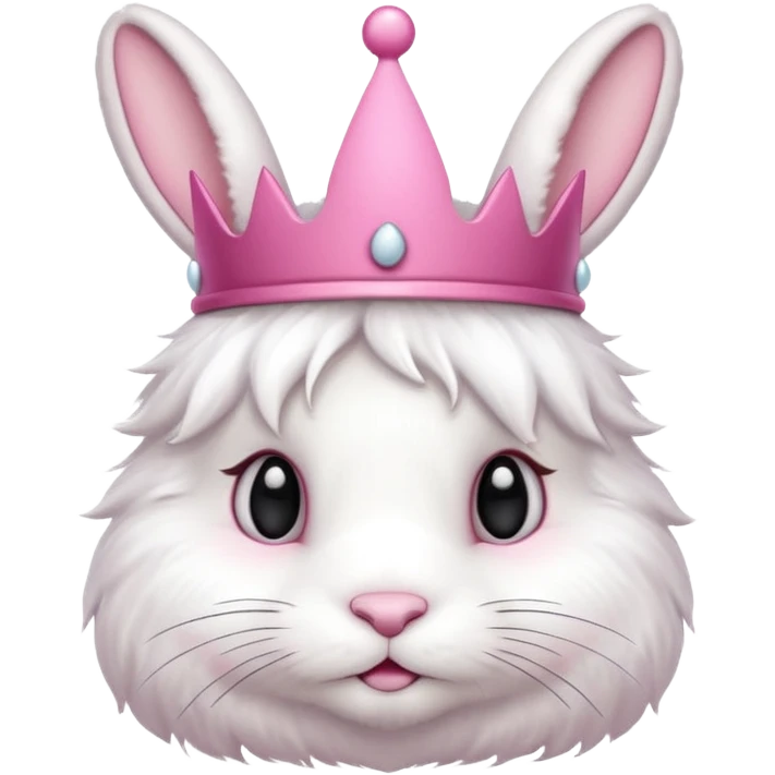 bunny with pink crown emoji