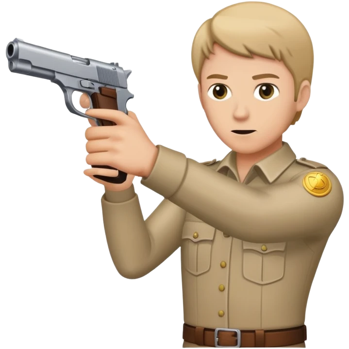 shooting a pistol  emoji