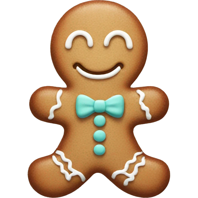 Pastel gingerbread man emoji