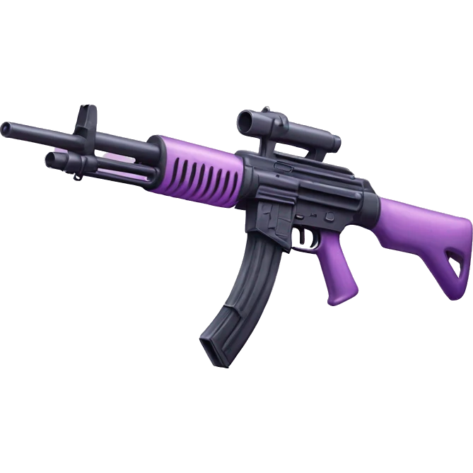 m60 machine gun, light pink and purple pastels, with a bok emoji