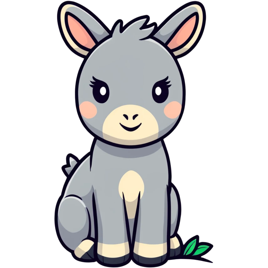 cute donkey emoji