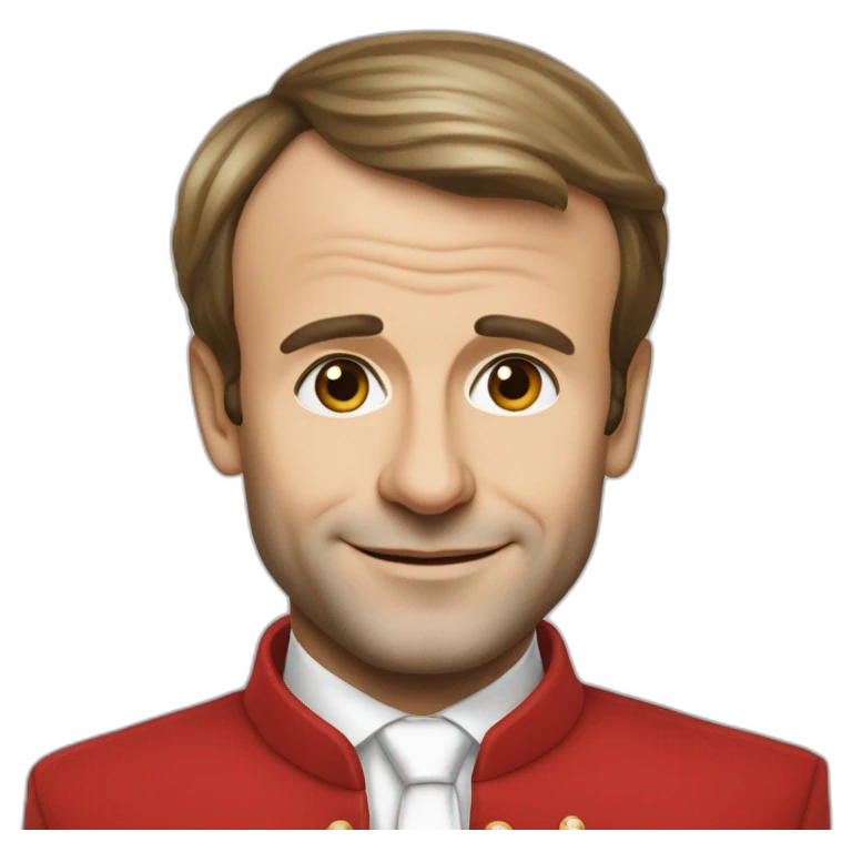 emmanuel macron in a beautiful red dress emoji