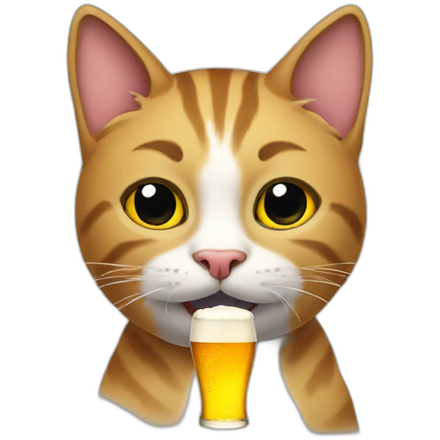 Cat-drinking-beer emoji