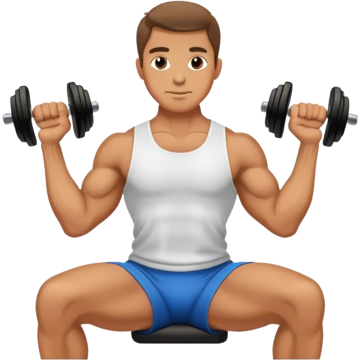 man seated weighted wrist curl emoji