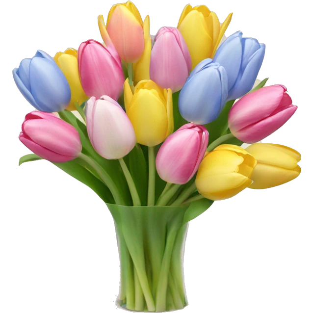 Pastell tulips Bouquet  emoji