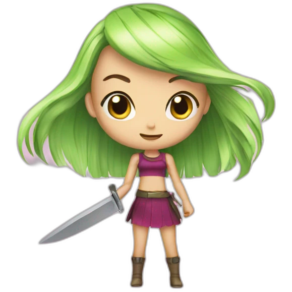 Winx with a knife emoji