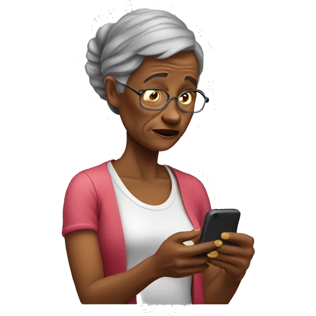 30 yers old shoked woman looking at her cellphone  emoji