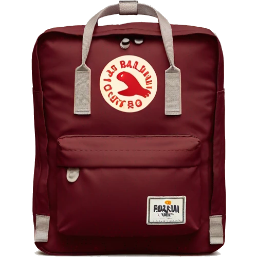 fjallraven kanken maroon bag emoji