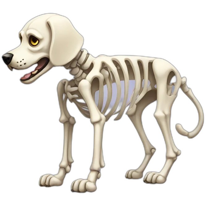 Skeleton dog emoji
