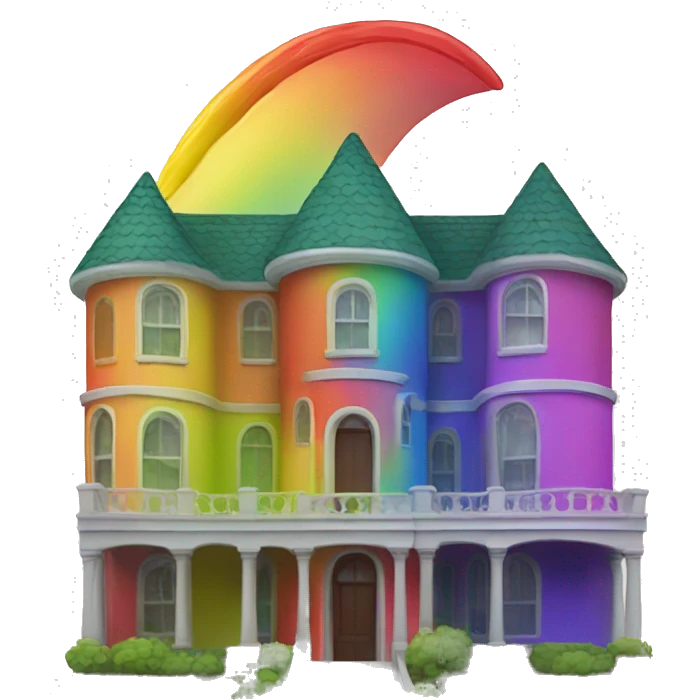 Rainbow mansion emoji