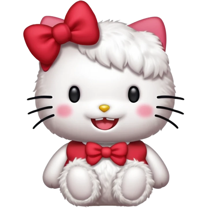 Hello Kitty laughing very hard 😂 with full body  emoji