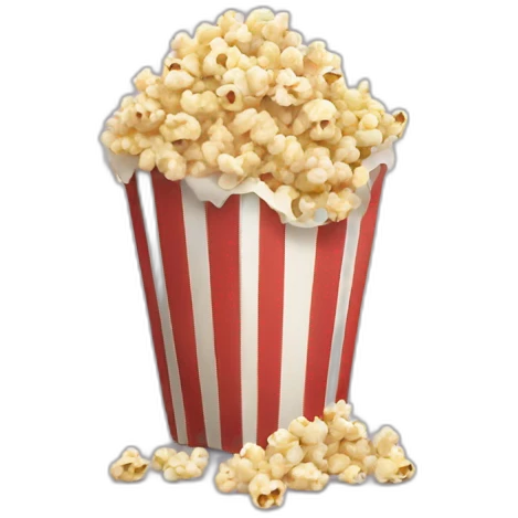 Popcorn crying emoji