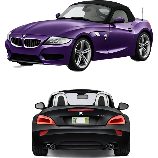 black bmw z4 with purple rims emoji