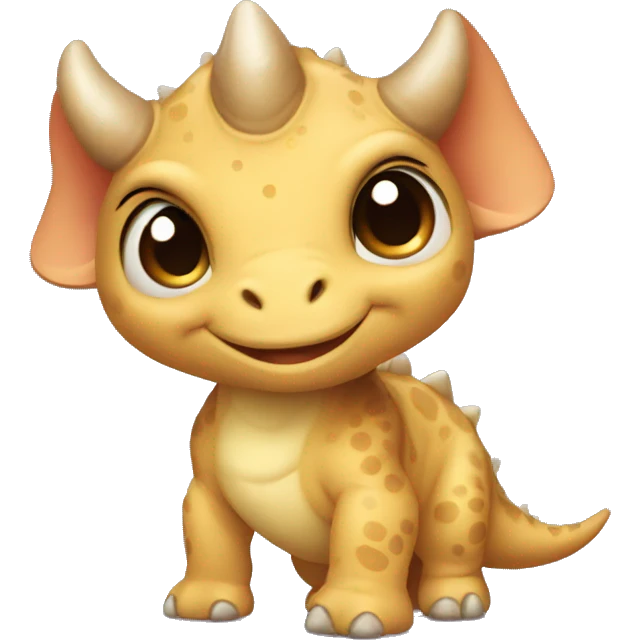 cute baby triceratops emoji