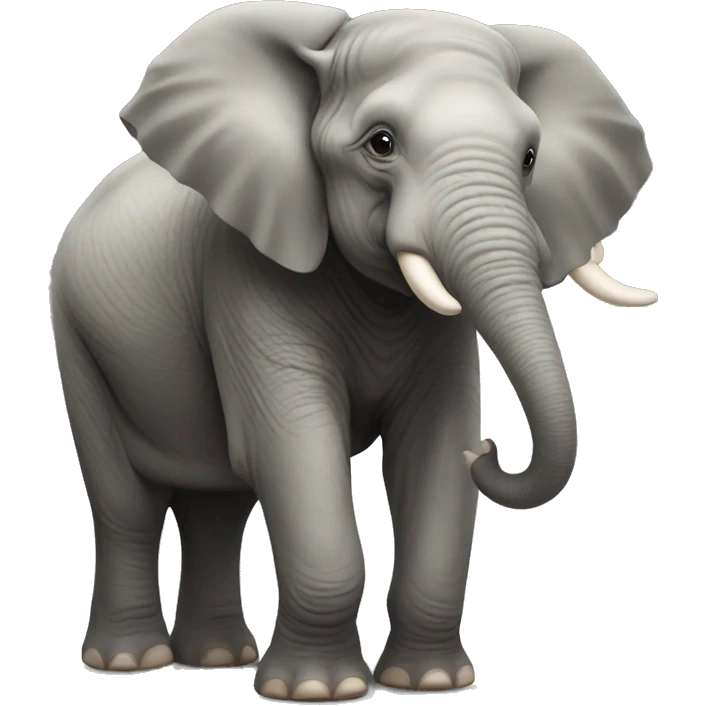 elephant putting hand out to say pause emoji