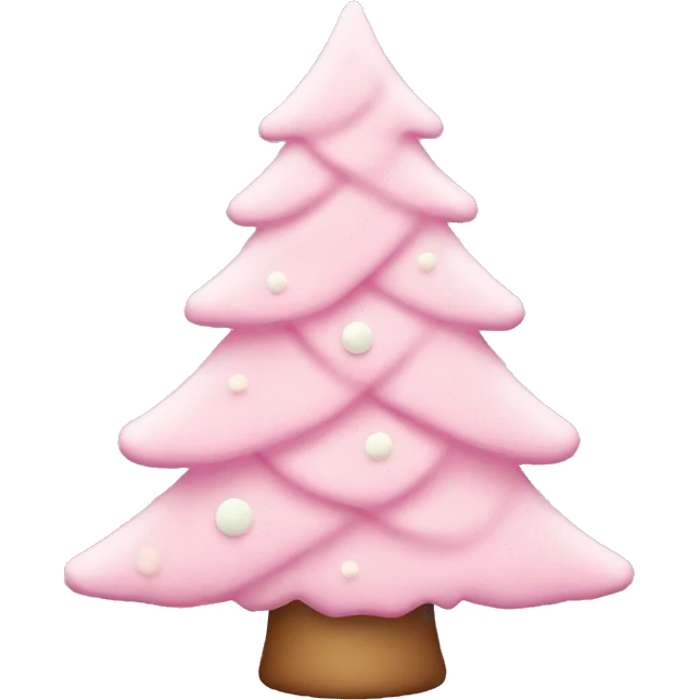 pastel pink christmas tree emoji