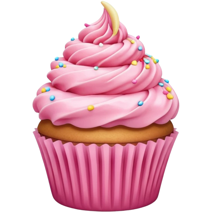 Cupcake with pink icing emoji