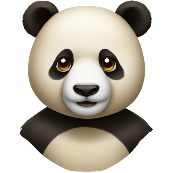 Beige panda emoji