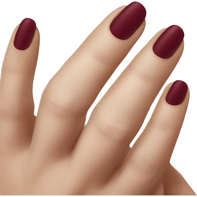 Dark red nails emoji
