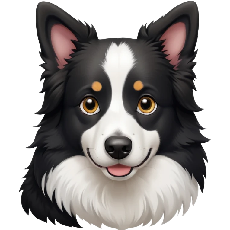 Cute dog border collie emoji
