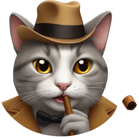Cat with a cigar emoji
