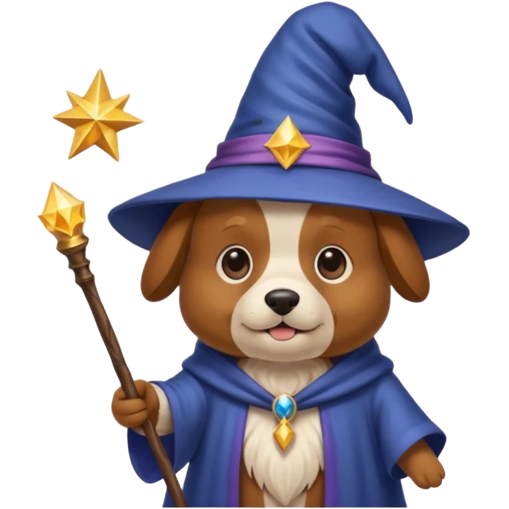 Dog wizard emoji