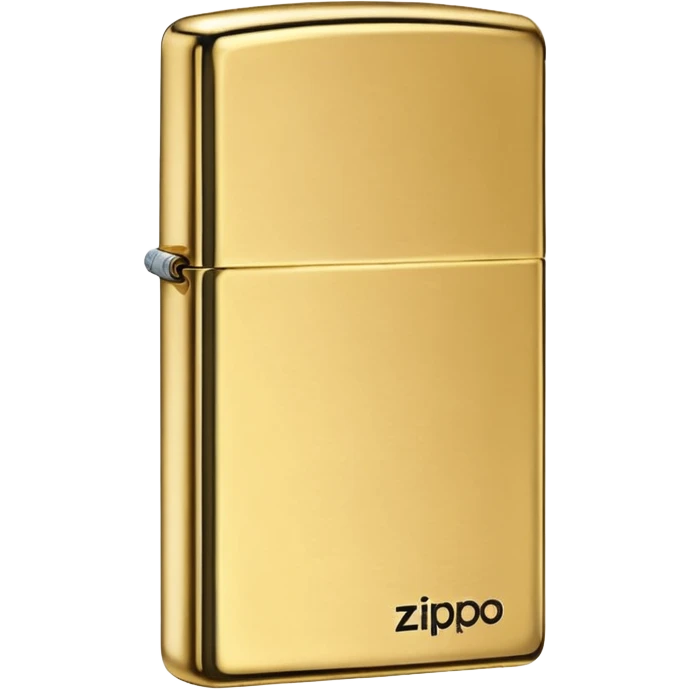 Zippo closed golden lighter with slightly scratches emoji