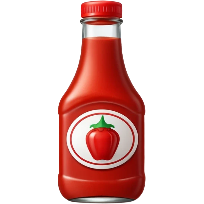 Glass Bottle of ketchup emoji