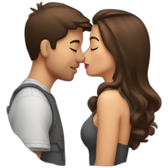 Kissing girlfriend emoji