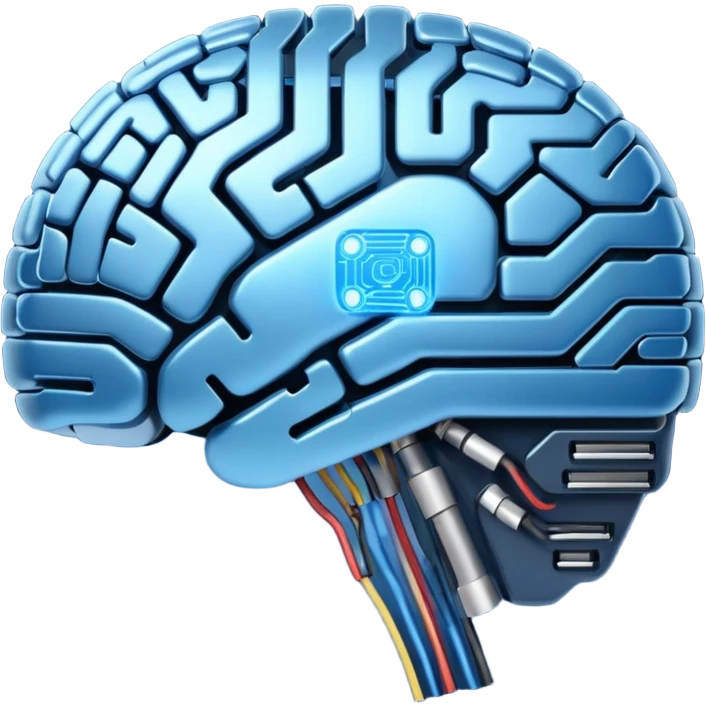 generate a realistic AI emoji based on an electronic brain emoji